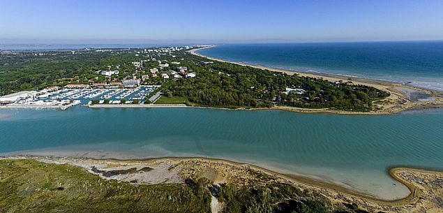 Aereal view of Lignano Sabbiadoro